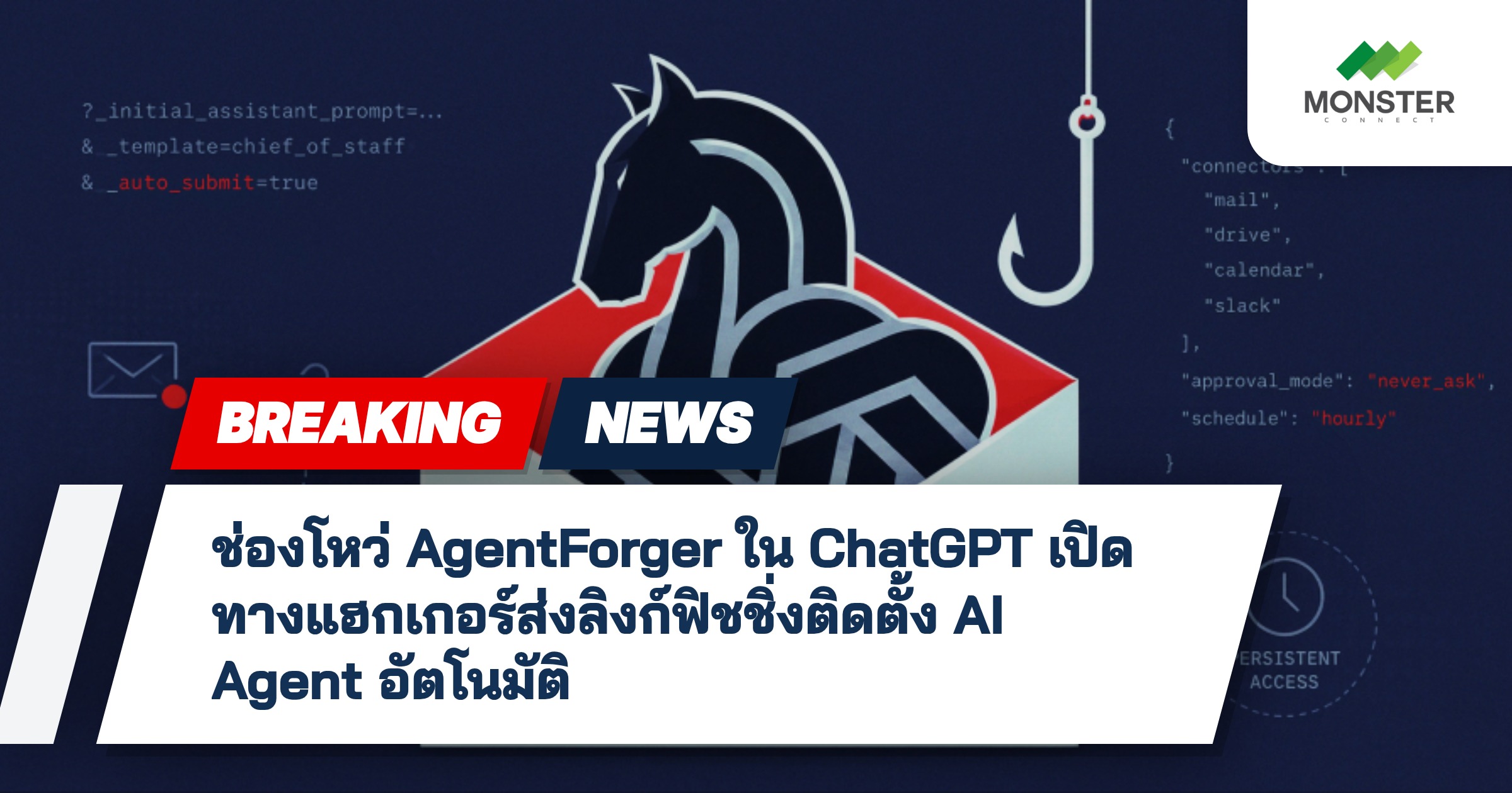 ช่องโหว่ AgentForger ใน ChatGPT เปิดทางแฮกเกอร์ส่งลิงก์ฟิชชิ่งติดตั้ง AI Agent อัตโนมัติ