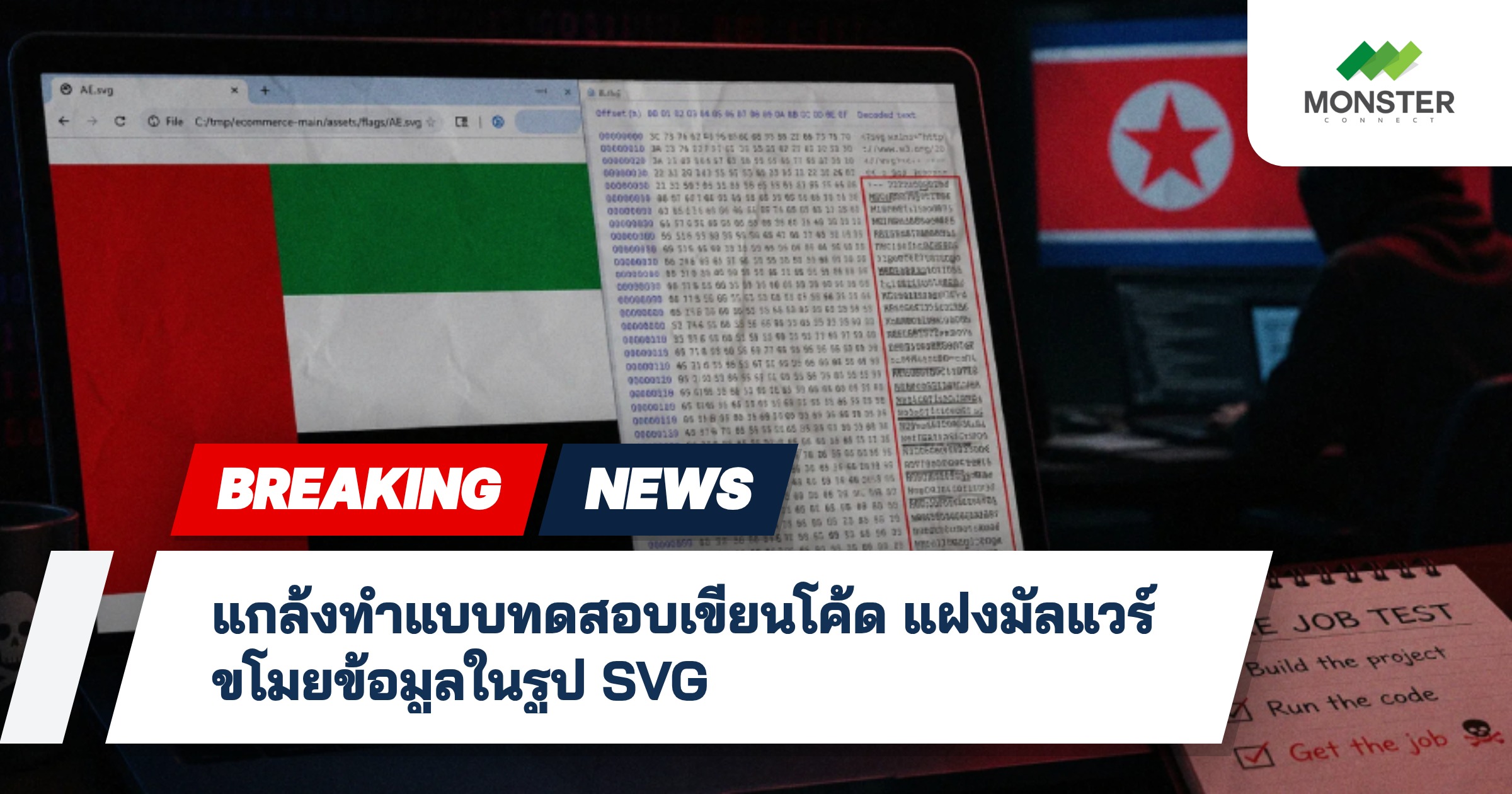 แกล้งทำแบบทดสอบเขียนโค้ด แฝงมัลแวร์ขโมยข้อมูลในรูป SVG