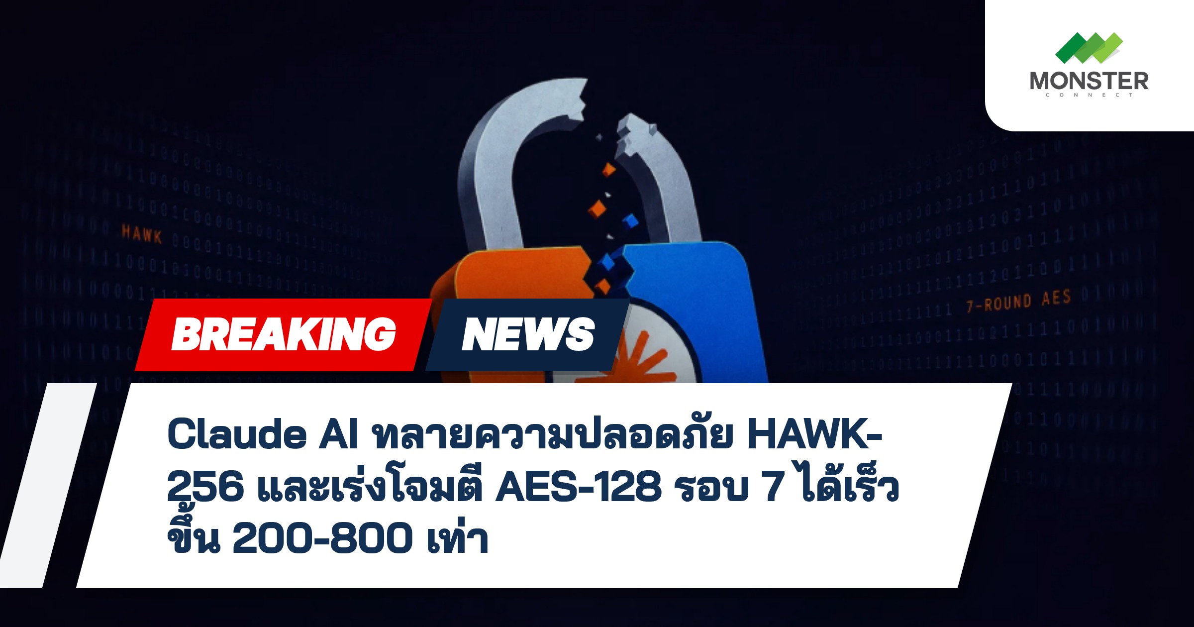 Claude AI ทลายความปลอดภัย HAWK-256 และเร่งโจมตี AES-128 รอบ 7 ได้เร็วขึ้น 200-800 เท่า